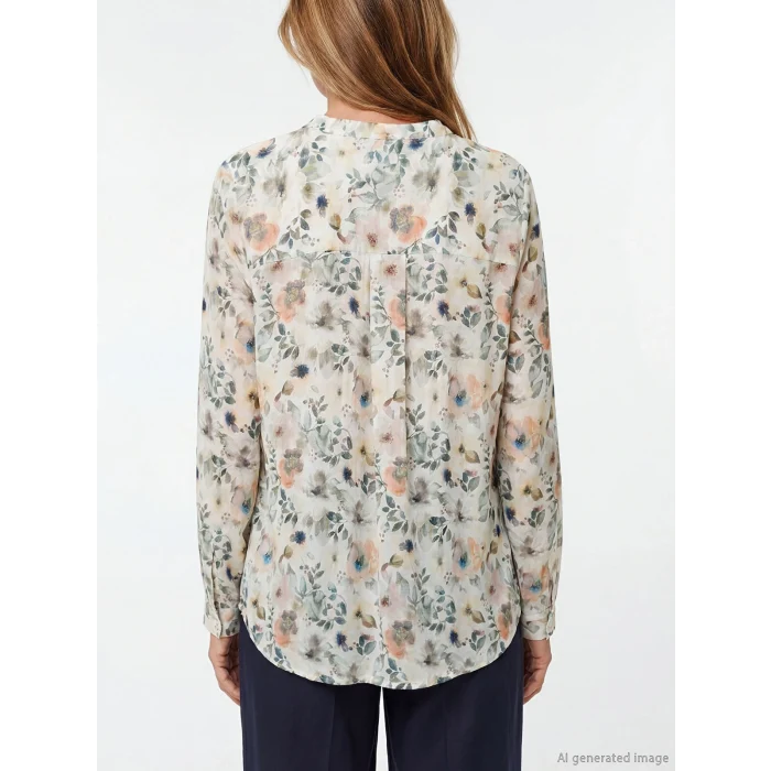 LCW Grace Karışık Kaçık Yaka Çiçekli Bluz