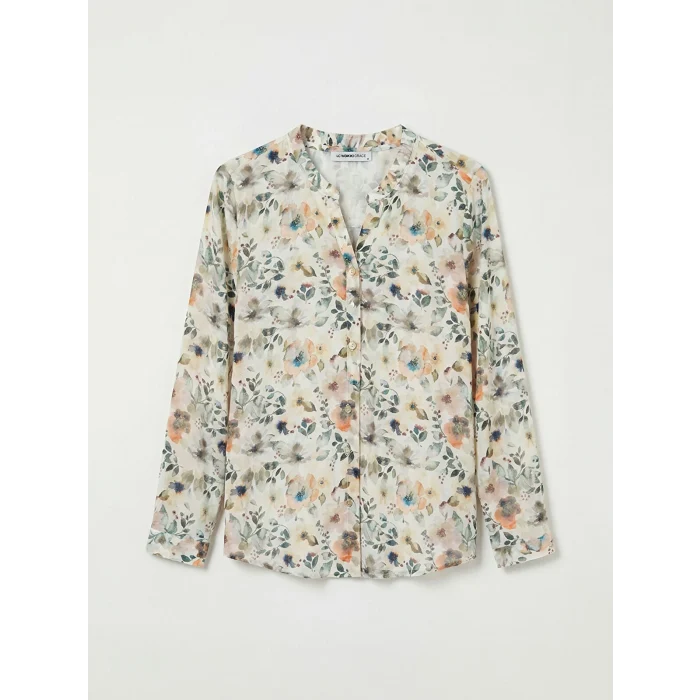 LCW Grace Karışık Kaçık Yaka Çiçekli Bluz