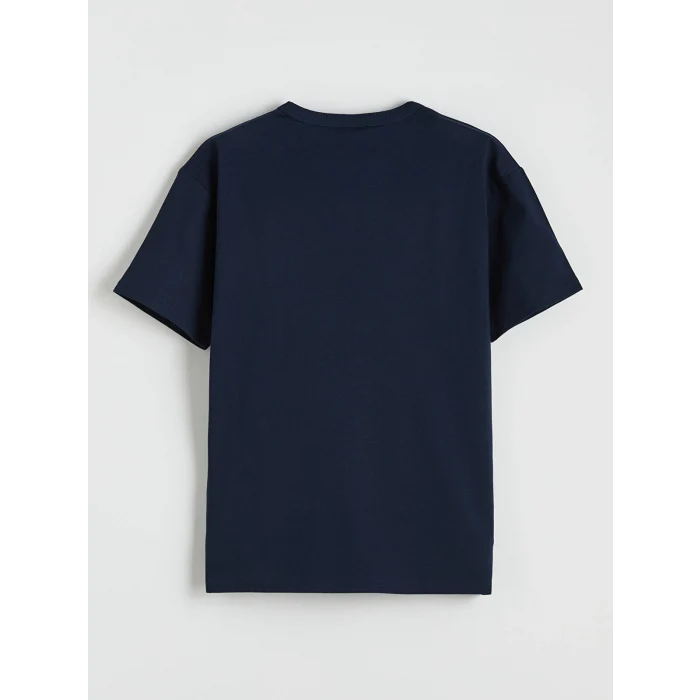 LCW Kids Lacivert Bisiklet Yaka San Diego Baskılı Erkek Çocuk Tişört