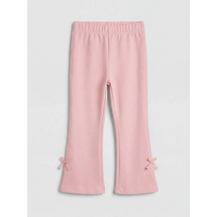 LCW Kids Pembe Fiyonk Detaylı Kız Çocuk İspanyol Paça Tayt