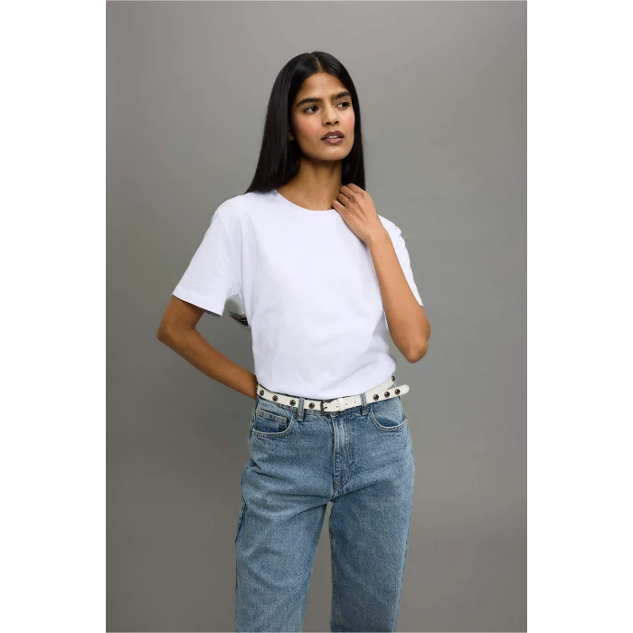 Defacto W9584AZWT34 Beyaz %100 Pamuk Basıc Tişört