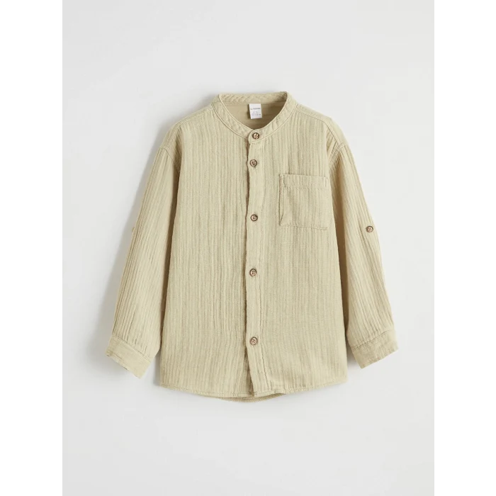 LCW Kids Haki Hakim Yaka Erkek Çocuk Gömlek