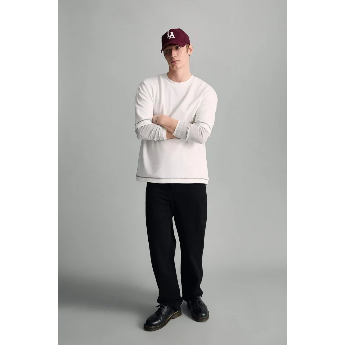 Defacto F2985AXNM40 Siyah Baggy Fıt Jean Pantolon