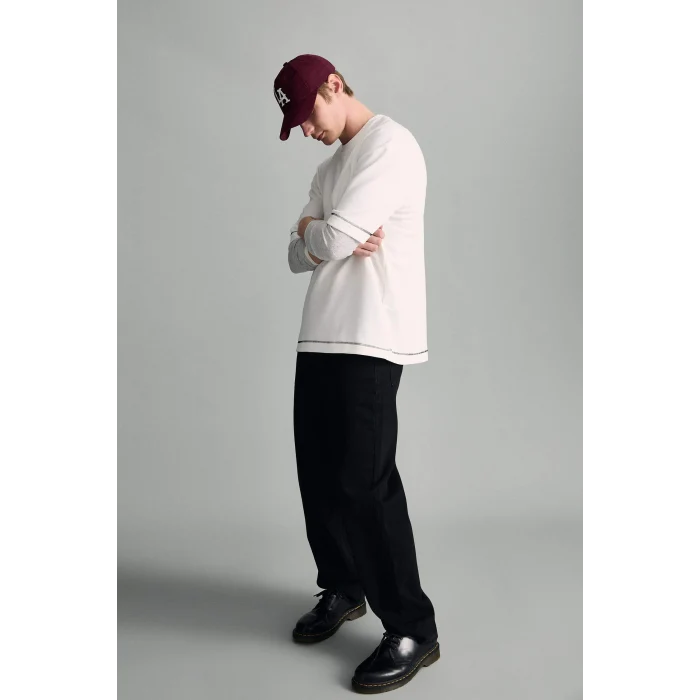 Defacto F2985AXNM40 Siyah Baggy Fıt Jean Pantolon