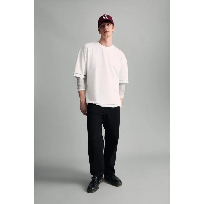 Defacto F2985AXNM40 Siyah Baggy Fıt Jean Pantolon