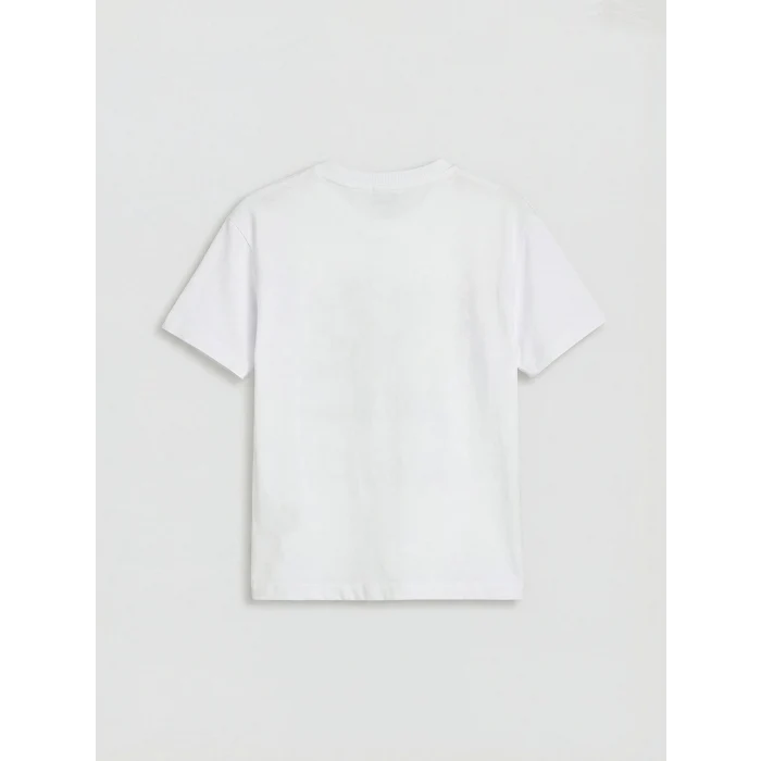 LCW Kids Beyaz Minecraft Baskılı Erkek Çocuk Tişört