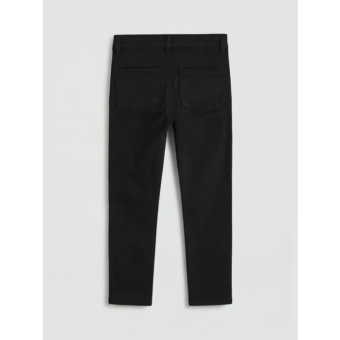 LCW Kids Siyah Slim Fit Erkek Çocuk Gabardin Pantolon
