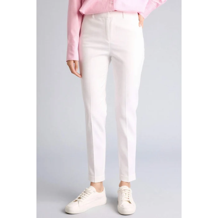 Defacto J8743AZWT34 Beyaz Sigaret Normal Bel Düz Paça Saten Pantolon