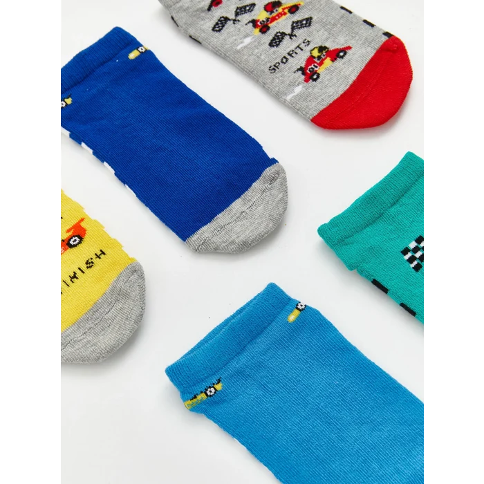LCW Kids Karışık Desenli Erkek Çocuk Patik Çorap 5li