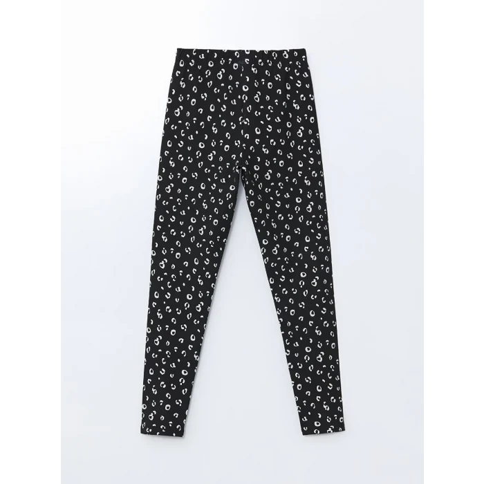 LCW Kids Siyah Beli Lastikli Kız Çocuk Tayt