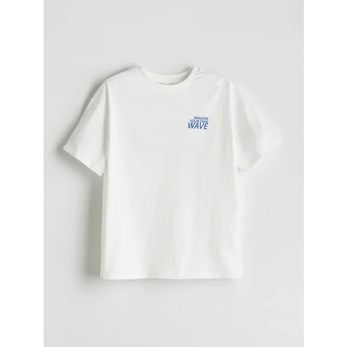 LCW Kids Ekru Bisiklet Yaka Kız Çocuk Tişört