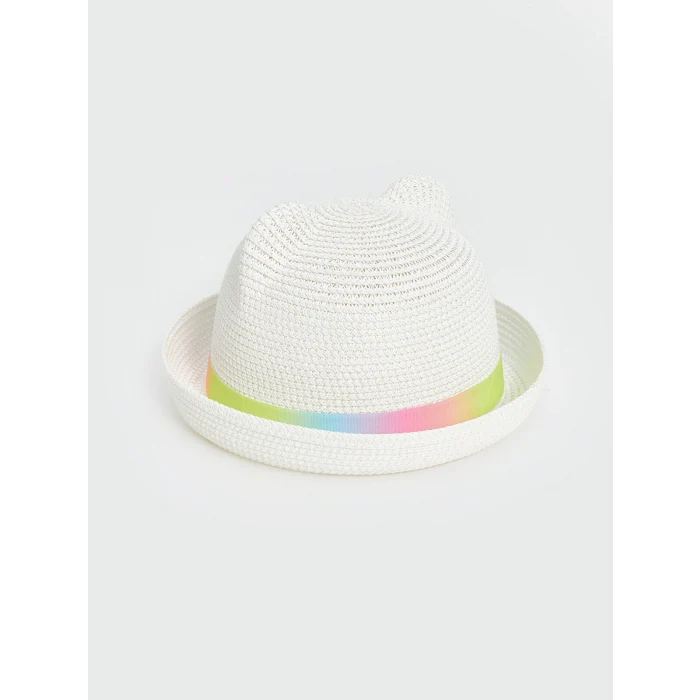 LCW ACCESSORIES Bej Kız Çocuk Hasır Şapka