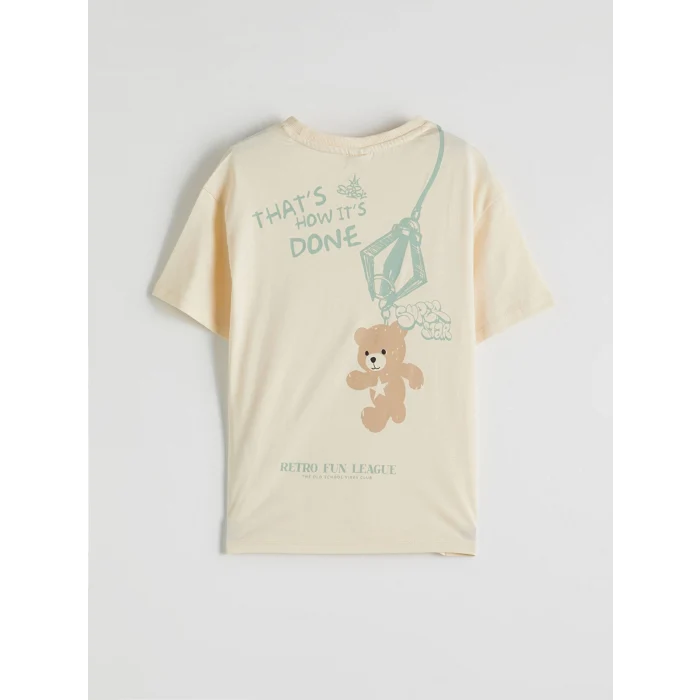 LCW Kids Sarı Bisiklet Yaka Kız Çocuk Tişört