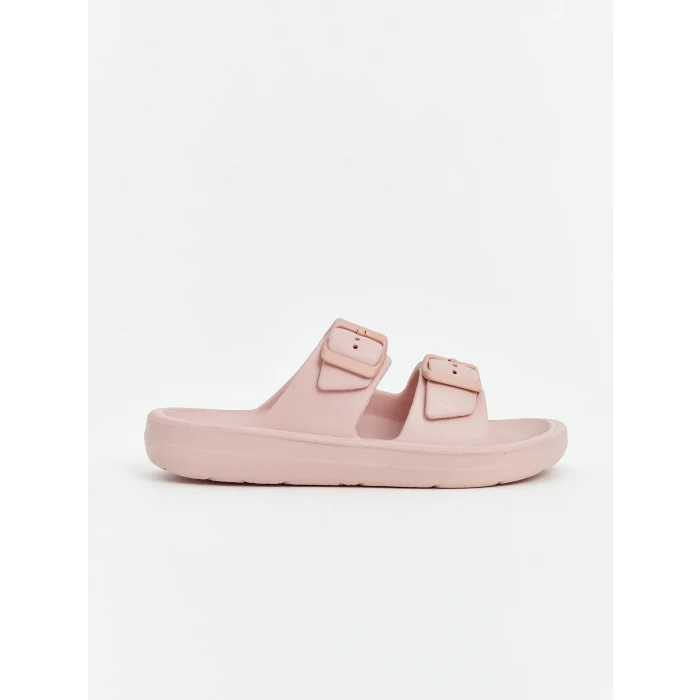 LCW STEPS Pembe Çift Bantlı Kız Çocuk Terlik