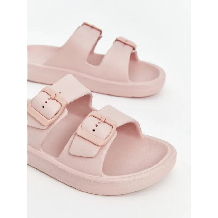 LCW STEPS Pembe Çift Bantlı Kız Çocuk Terlik