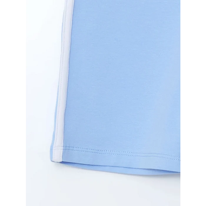 LCW Kids Mavi Beli Lastikli Kız Çocuk Kısa Tayt