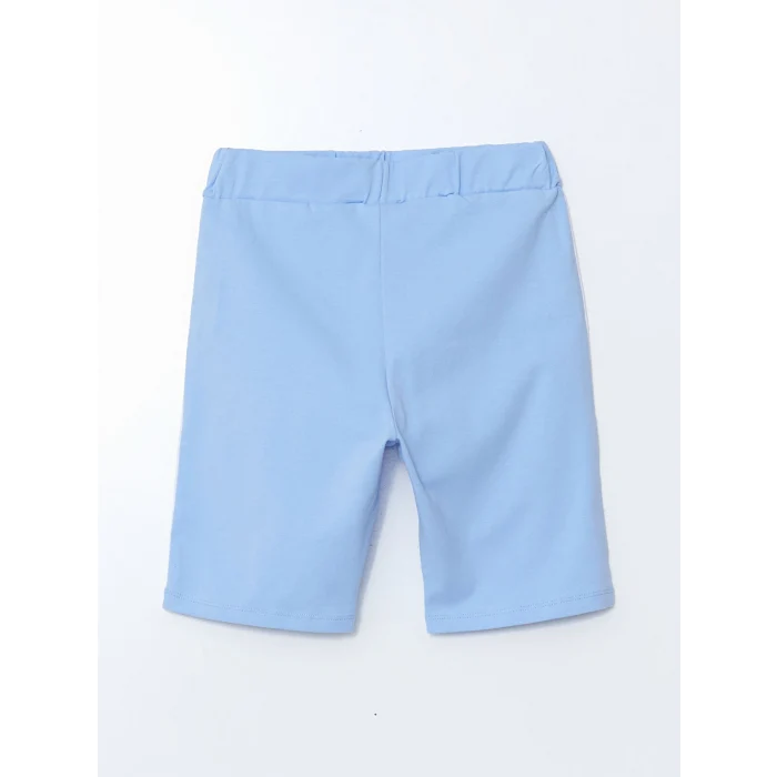 LCW Kids Mavi Beli Lastikli Kız Çocuk Kısa Tayt