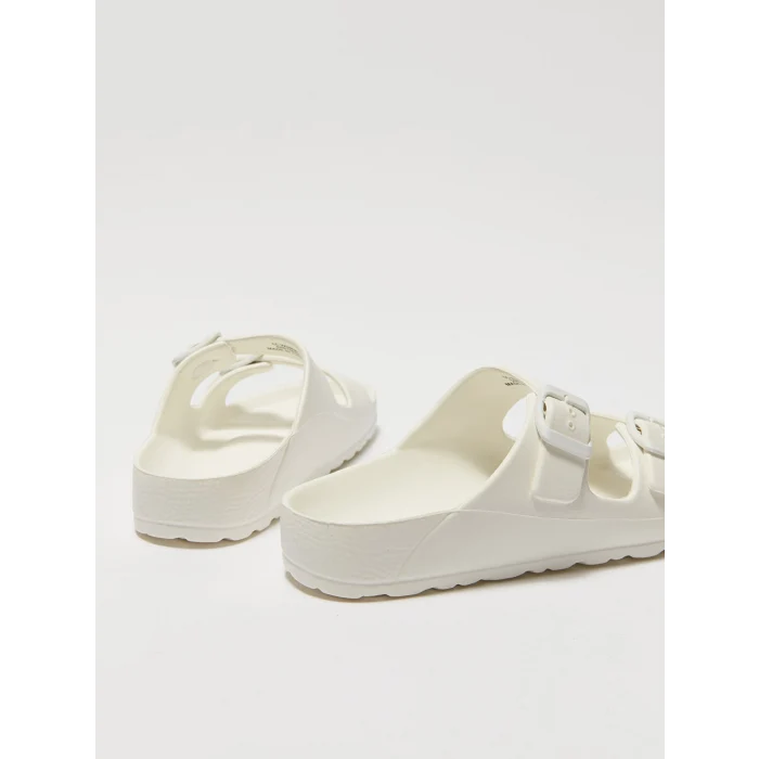 LCW STEPS Beyaz Toka Detaylı Çift Bantlı Kız Çocuk Terlik