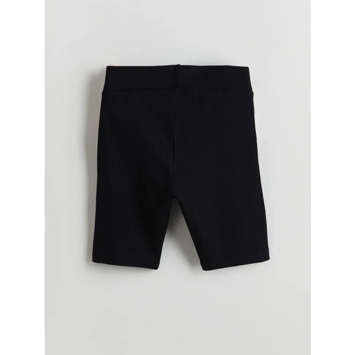 LCW Kids Siyah Beli Lastikli Kız Çocuk Kısa Tayt