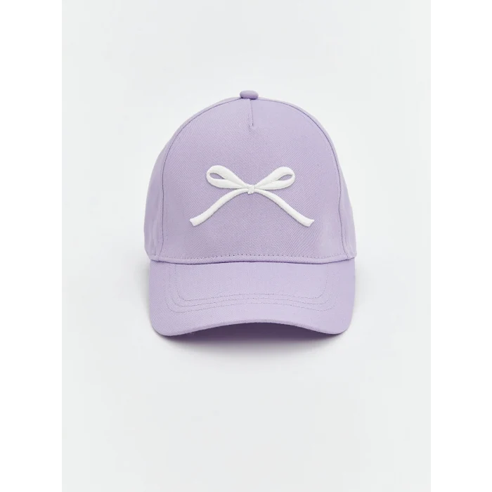 LCW ACCESSORIES Lila Fiyonk Detaylı Kız Çocuk Kep Şapka