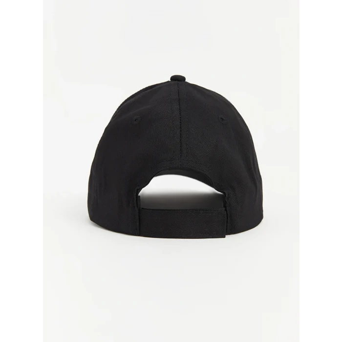 LCW ACCESSORIES Siyah Yazı Nakışlı Kız Çocuk Kep Şapka