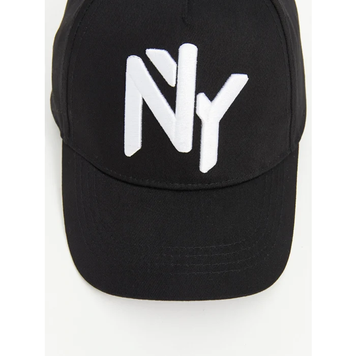 LCW ACCESSORIES Siyah Yazı Nakışlı Kız Çocuk Kep Şapka