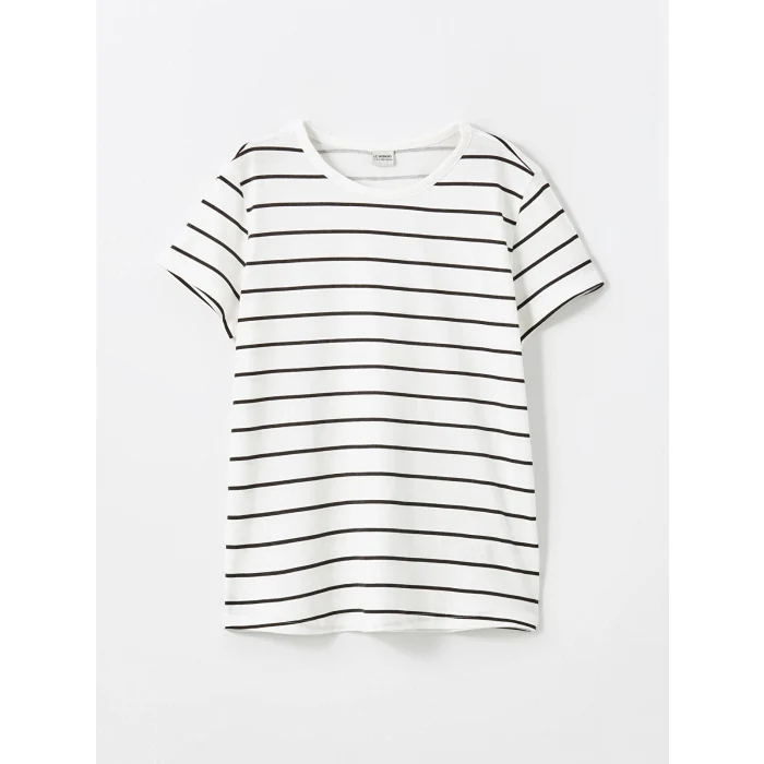 LCW Kids Siyah Bisiklet Yaka Kız Çocuk Tişört