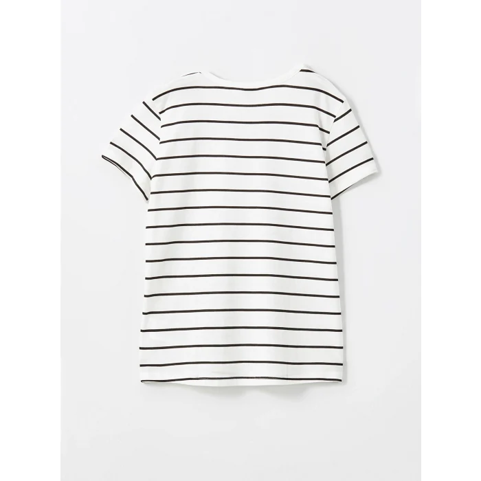 LCW Kids Siyah Bisiklet Yaka Kız Çocuk Tişört