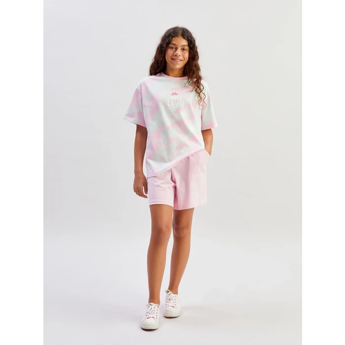 LCW Kids Karışık Bisiklet Yaka Kız Çocuk Tişört