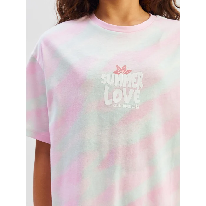 LCW Kids Karışık Bisiklet Yaka Kız Çocuk Tişört