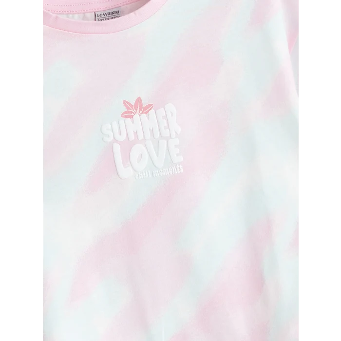 LCW Kids Karışık Bisiklet Yaka Kız Çocuk Tişört