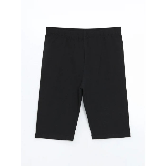 LCW Kids Siyah Beli Lastikli Kız Çocuk Kısa Tayt