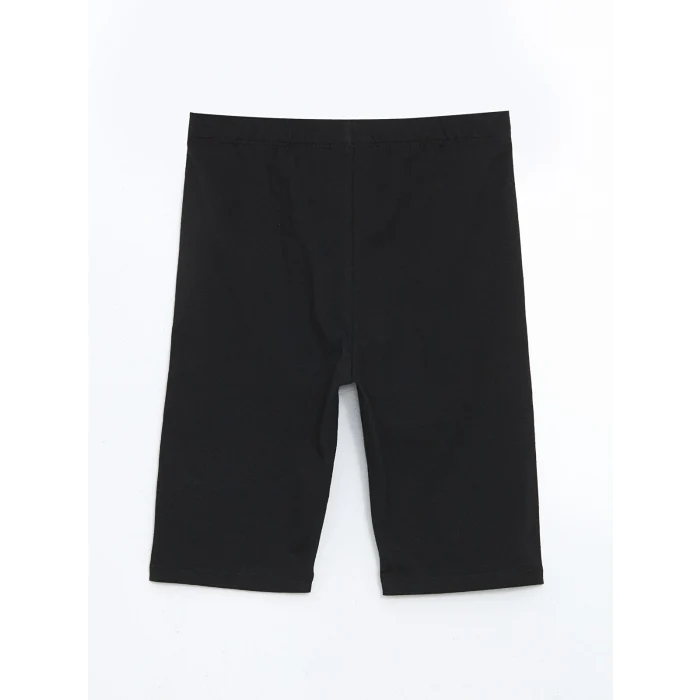 LCW Kids Siyah Beli Lastikli Kız Çocuk Kısa Tayt