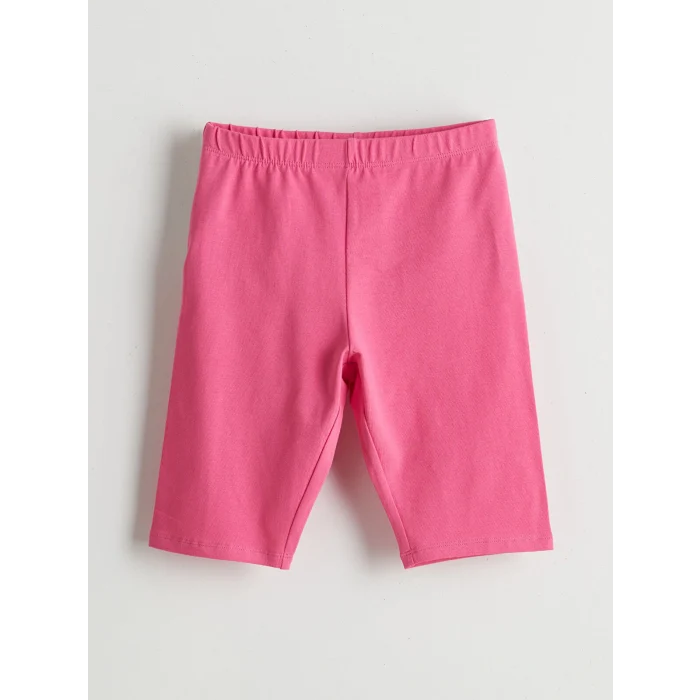LCW Kids Pembe Beli Lastikli Kız Çocuk Kısa Tayt