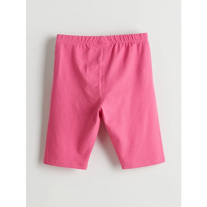 LCW Kids Pembe Beli Lastikli Kız Çocuk Kısa Tayt