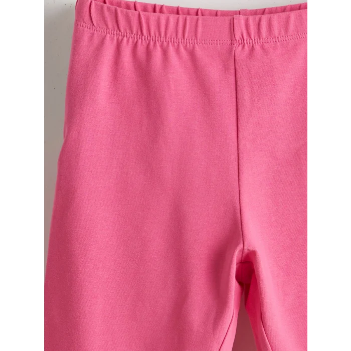 LCW Kids Pembe Beli Lastikli Kız Çocuk Kısa Tayt