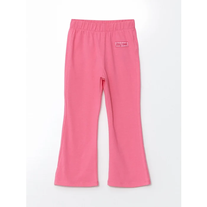 LCW Kids Pembe Beli Lastikli Kız Çocuk İspanyol Paça Tayt