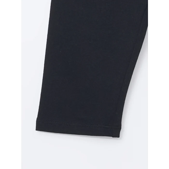 LCW Kids Siyah Beli Lastikli Basic Kız Çocuk Tayt