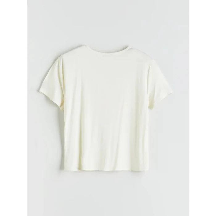 LCW Kids Sarı Bisiklet Yaka Kız Çocuk Tişört