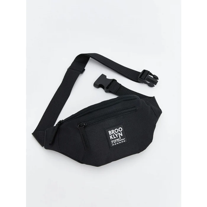 LCW ACCESSORIES Siyah Yazı Baskılı Erkek Çocuk Bel Çantası