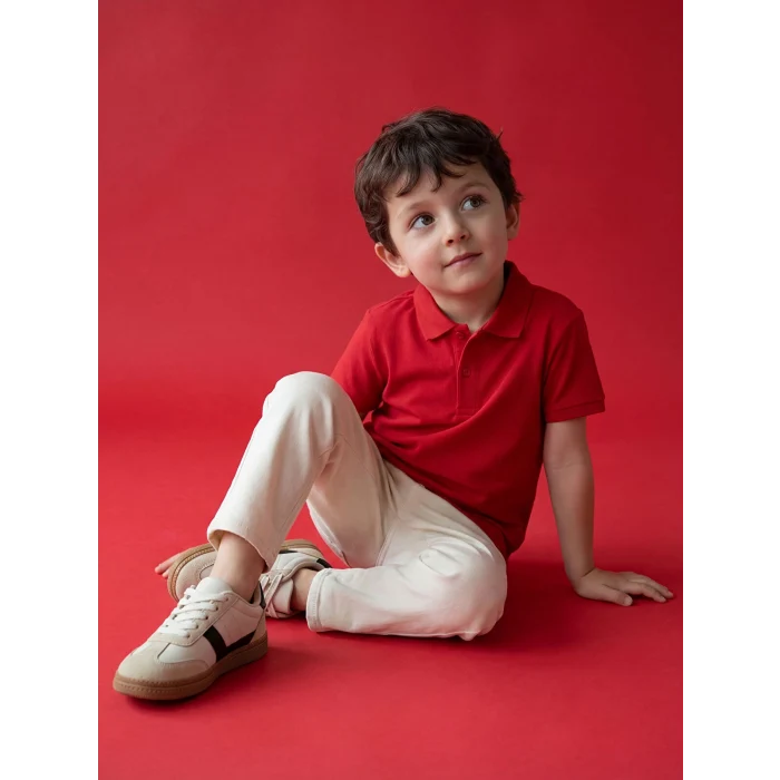 LCW Kids Bej Basic Erkek Çocuk Gabardin Pantolon