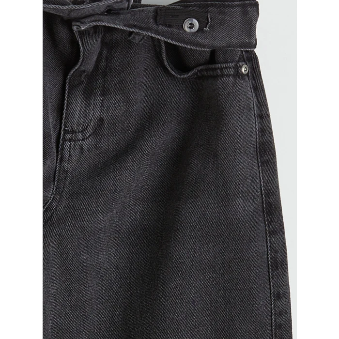 LCW Kids Antrasit Loose Fit Erkek Çocuk Kargo Jean Pantolon