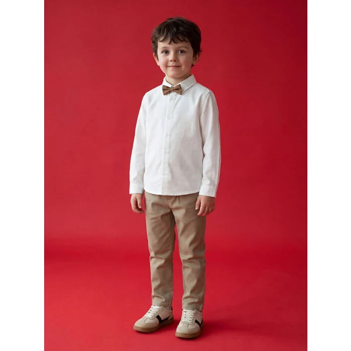 LCW Kids Haki Basic Erkek Çocuk Gabardin Pantolon