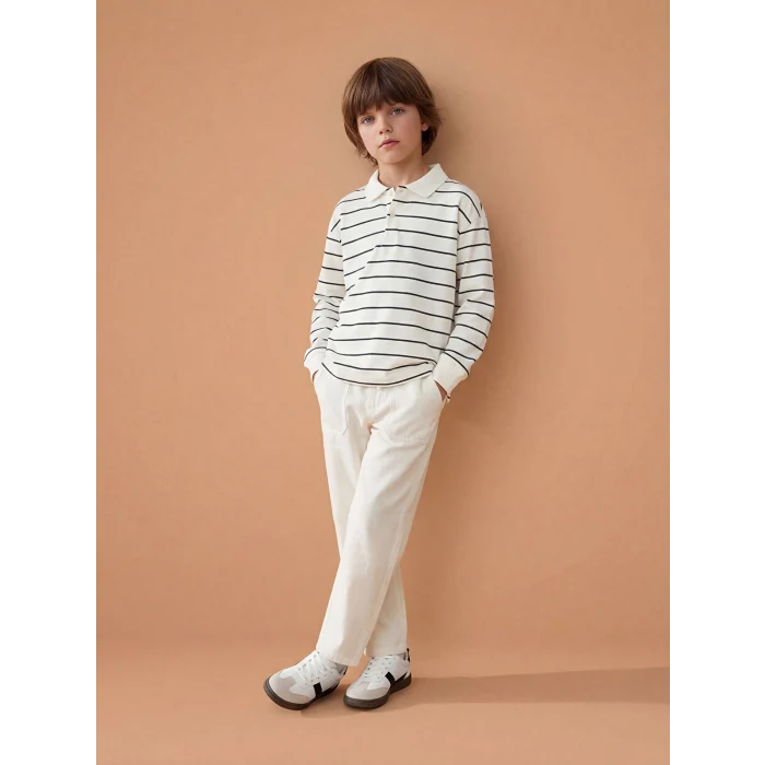 LCW Kids Bej Beli Lastikli Erkek Çocuk Pantolon