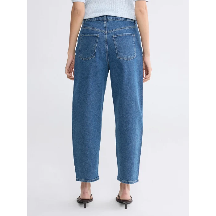 LCW STUDIO İndigo Barrel Fit Kadın Jean Pantolon