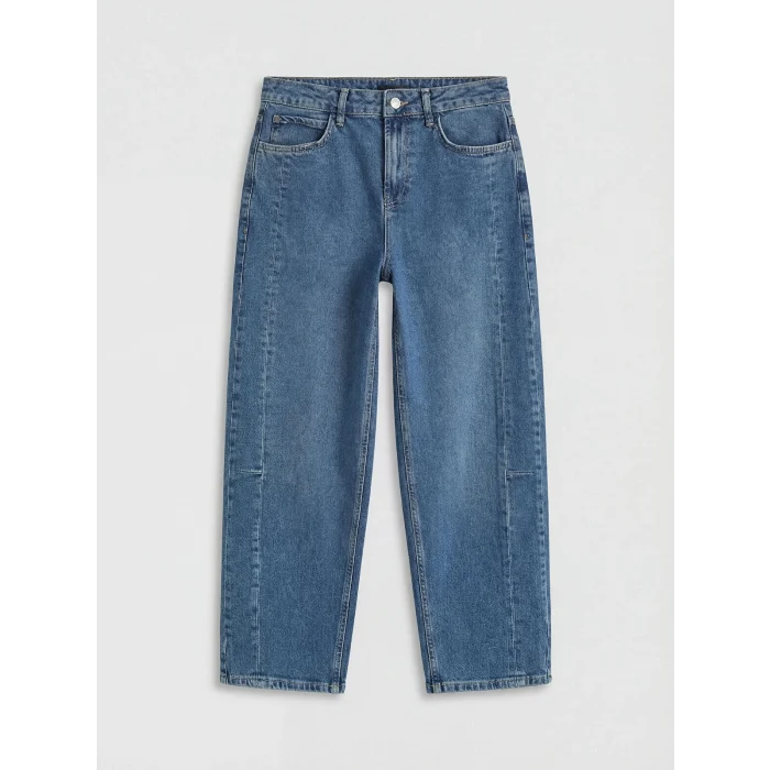 LCW STUDIO İndigo Barrel Fit Kadın Jean Pantolon