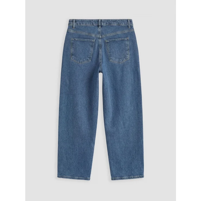 LCW STUDIO İndigo Barrel Fit Kadın Jean Pantolon