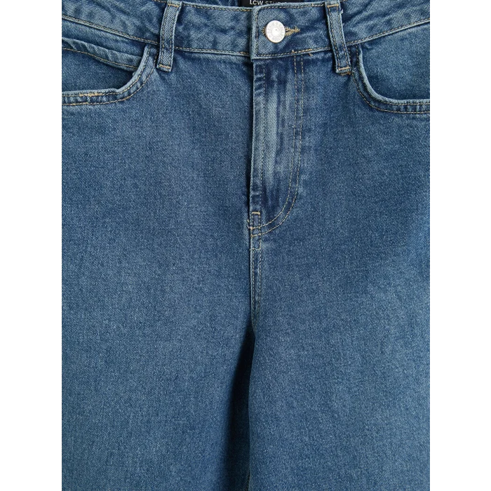 LCW STUDIO İndigo Barrel Fit Kadın Jean Pantolon