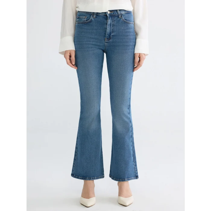 LCW Jeans İndigo Mars Flare Kadın Jean Pantolon