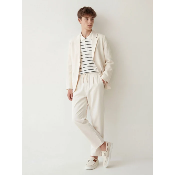 LCW Kids Bej Beli Lastikli Erkek Çocuk Pantolon